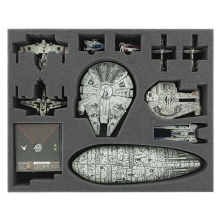 Feldherr 50mm Schaumstoffeinlage für Star Wars X-Wing Falke, YT-2400, U-Wing und Transporter