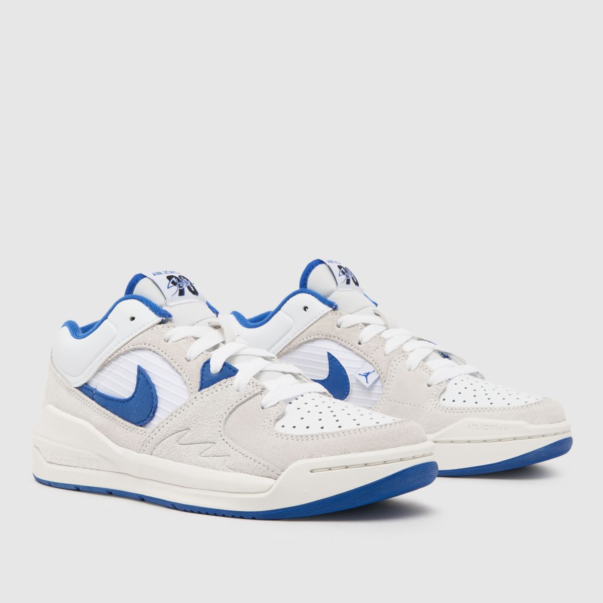 Nike Jordan vita & blå stadium 90 pojkar ungdomsskor