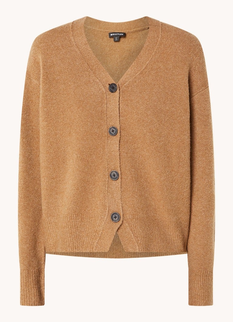 Whistles  Fijngebreid vest in wolblend