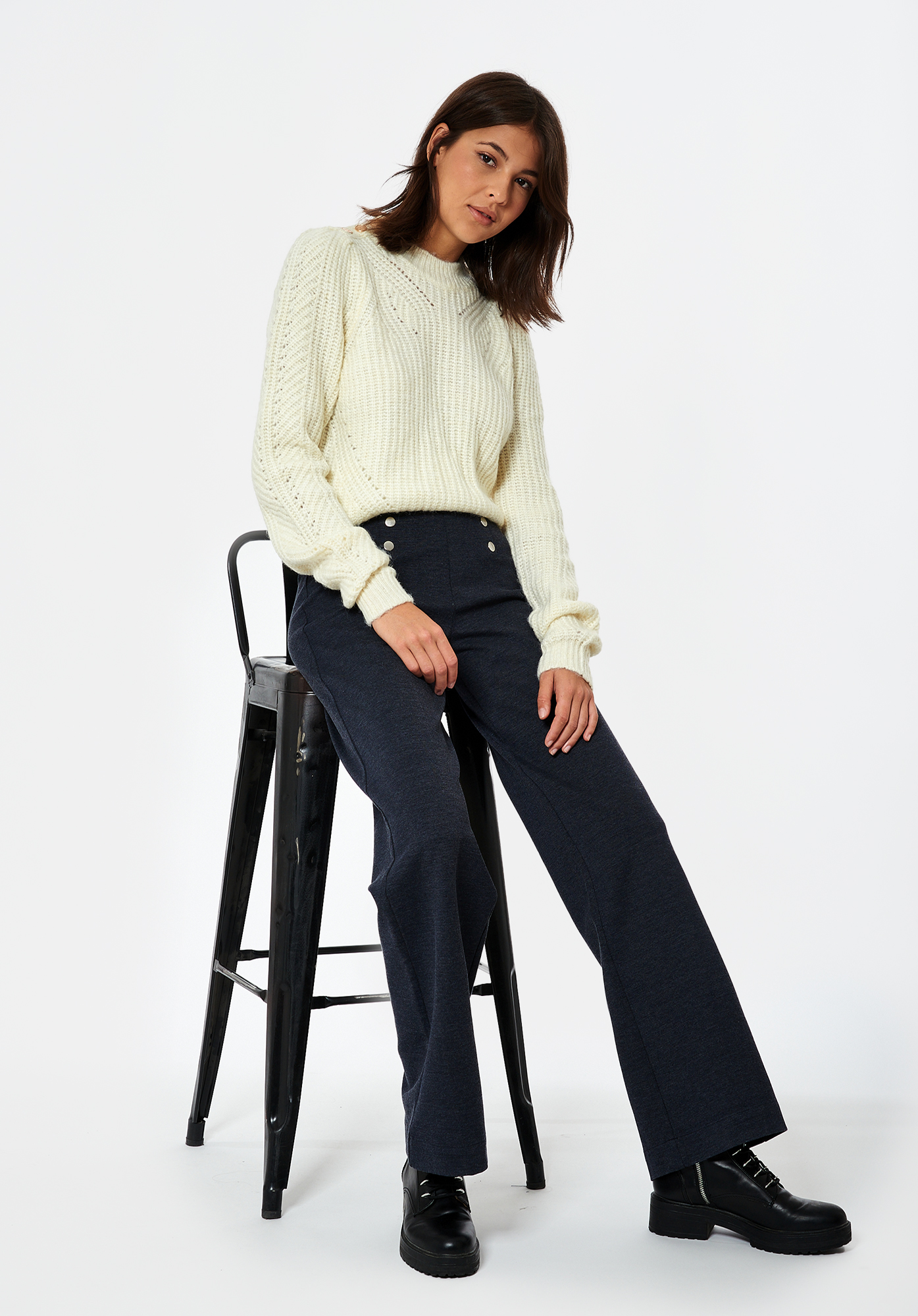 ADEPT  Pantalon bleu chiné Femme