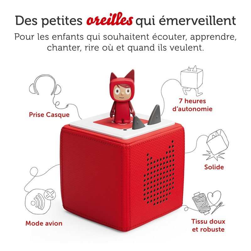 Conteuse Toniebox rouge mon premier coffret Tonies