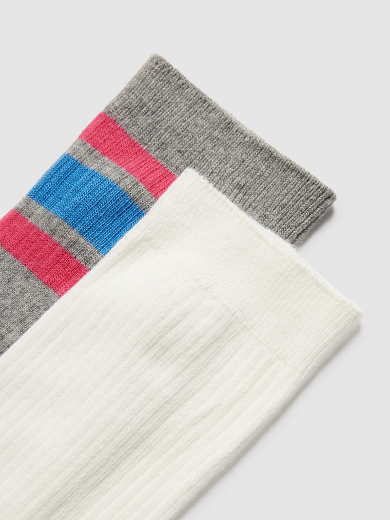 Socken mit Stretch-Anteil im 2er-Pack in offwhite