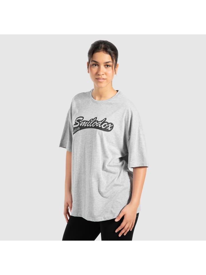 SMILODOX Unisex T-Shirt Macey in Grau Melange günstig kaufen
