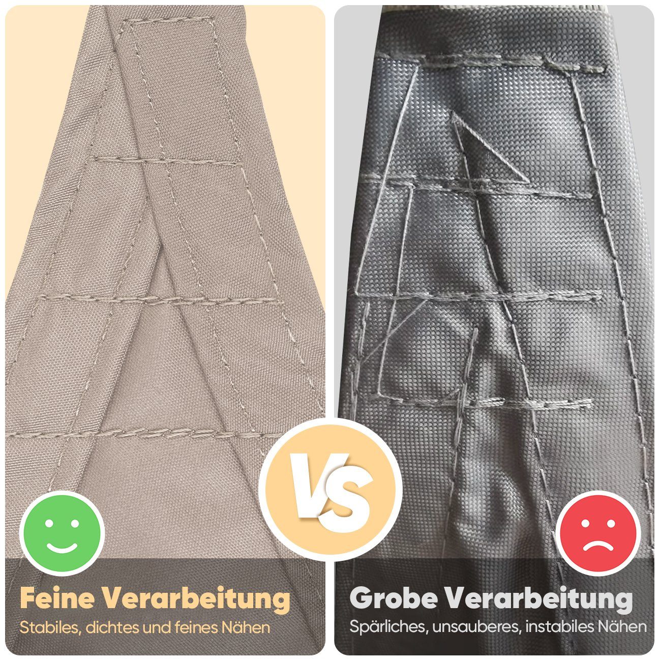 Sekey Sonnensegel Sonnensegel mit Kit PES Sonnenschutzsegel Wasserdicht