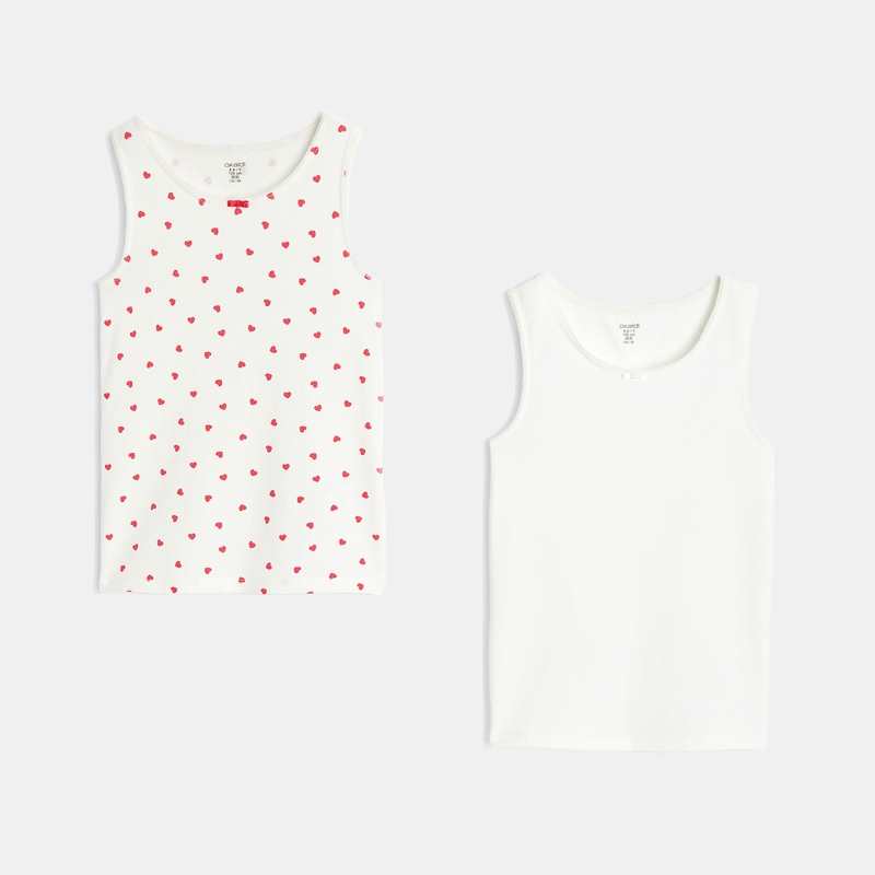 Débardeurs en jersey (lot de 2) fille