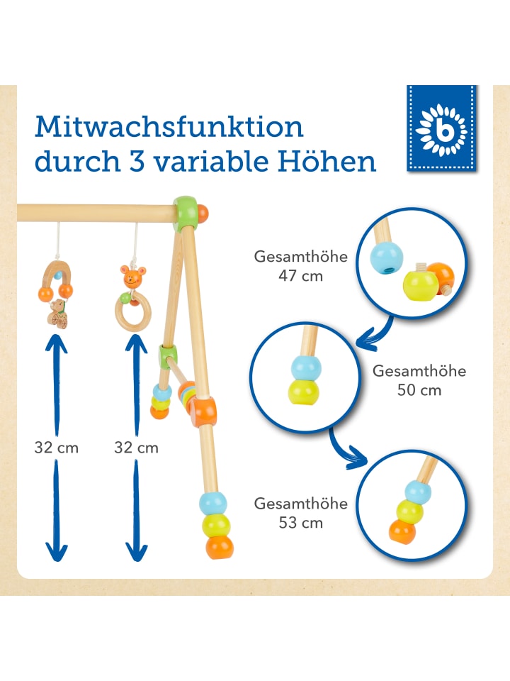 Bieco Spielwaren Spielbogen Holz Höhenverstellbar - ab Geburt in Mehrfarbig günstig kaufen onesize