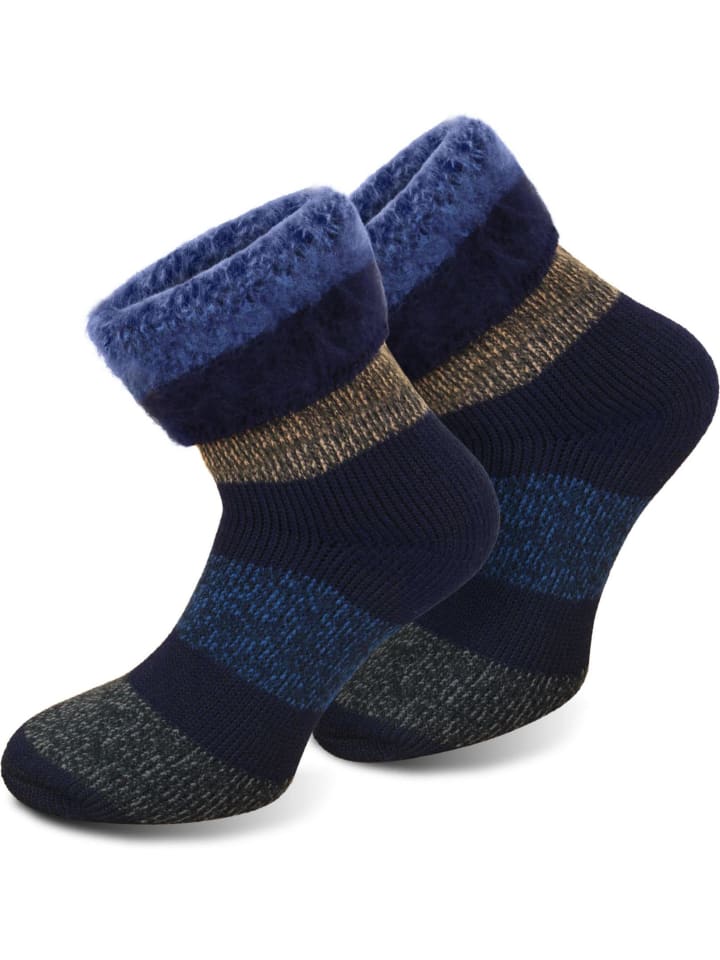 Polar Husky 1 Paar Wintersocken Extrem Hot in Blau-Block gestreift günstig kaufen