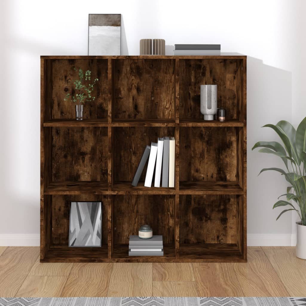 vidaXL Bücherregal Bücherschrank Räuchereiche 98x30x98 cm, 1-tlg.