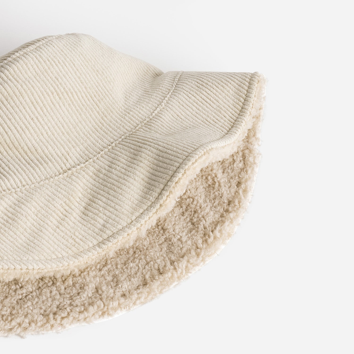 Bob TEXTO réversible velours beige et Sherpa écru