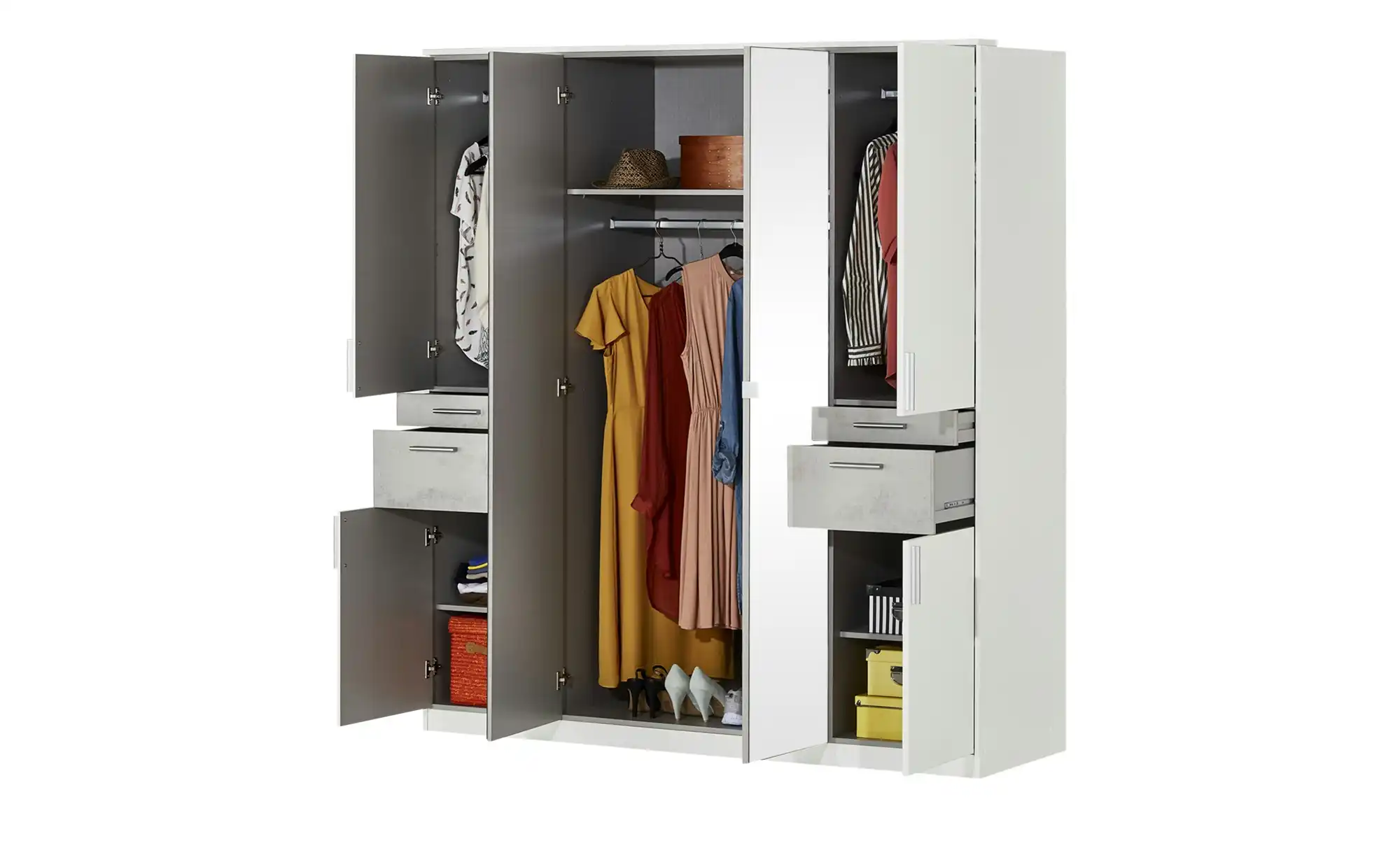 Kleiderschrank, 6-türig