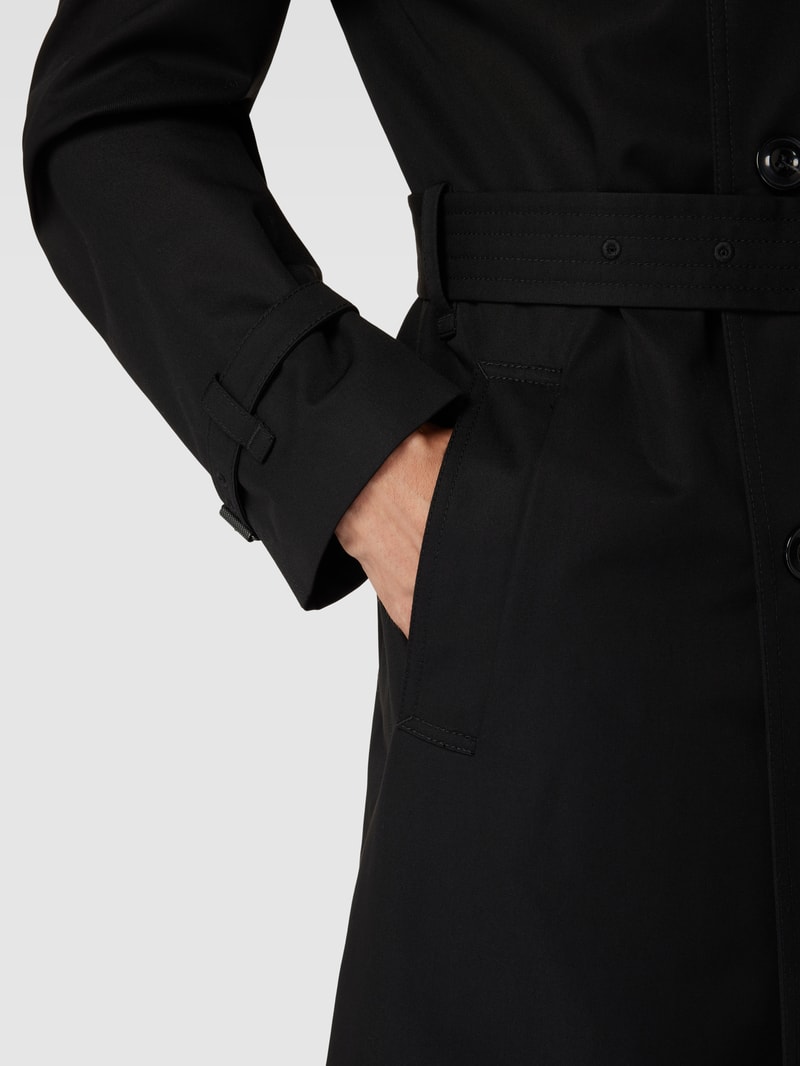 Mantel mit Taillengürtel Modell 'Maluks' in schwarz