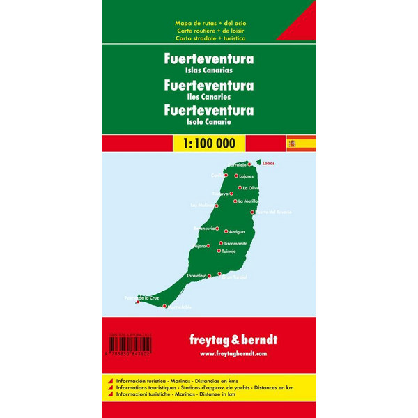 Fuerteventura - Kanarische Inseln 1 : 100 000 Autokarte - Straßenkarte