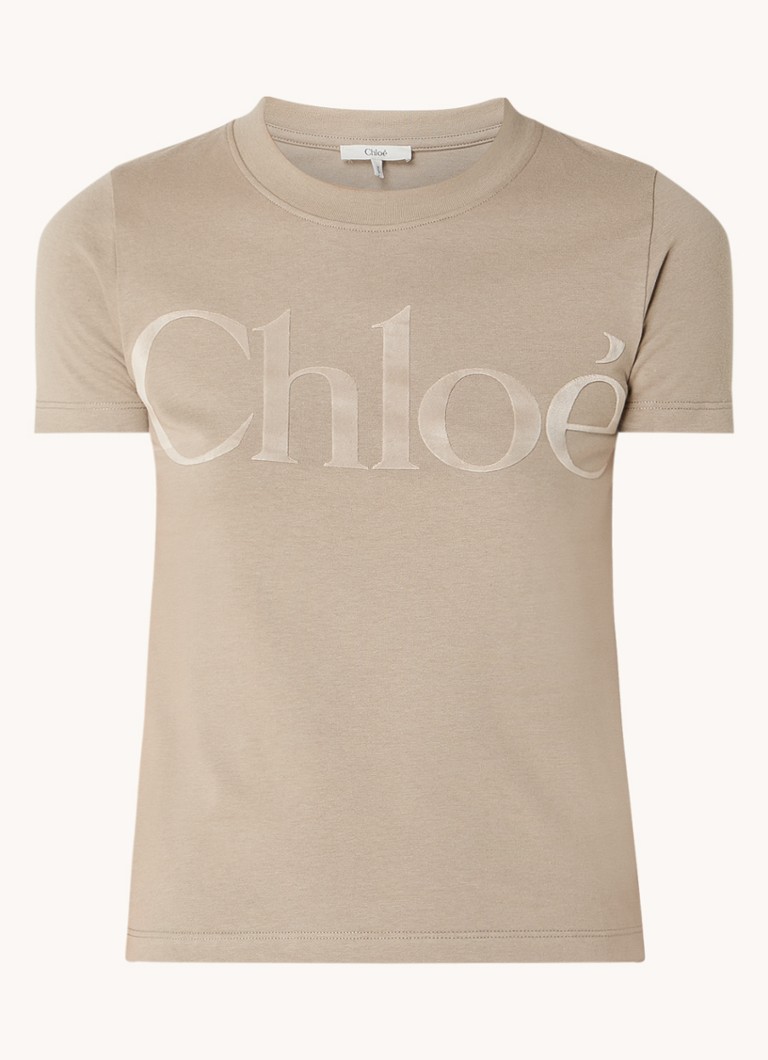 Μπλούζα Chloé με τύπωμα λογότυπου flock
