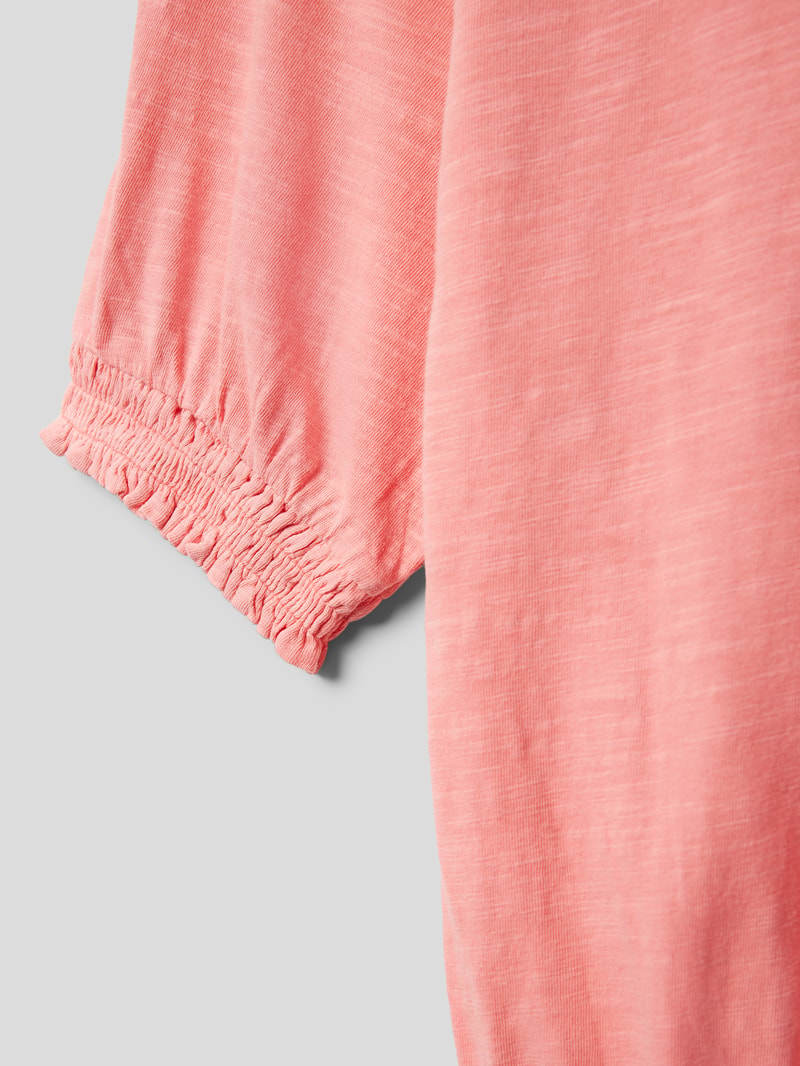 T-Shirt mit elastischen Abschlüssen in lachs