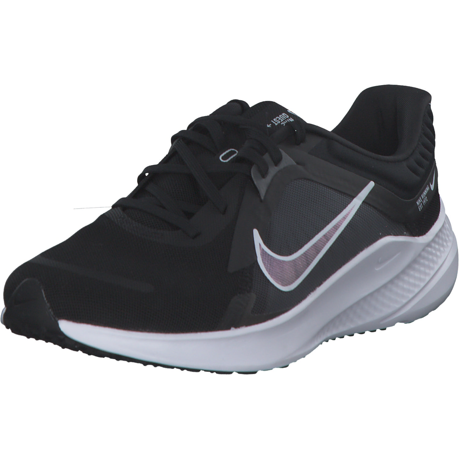 Nike Quest 5 DD9291, Schnürschuhe, Damen, black/white iron grey/sk smoke