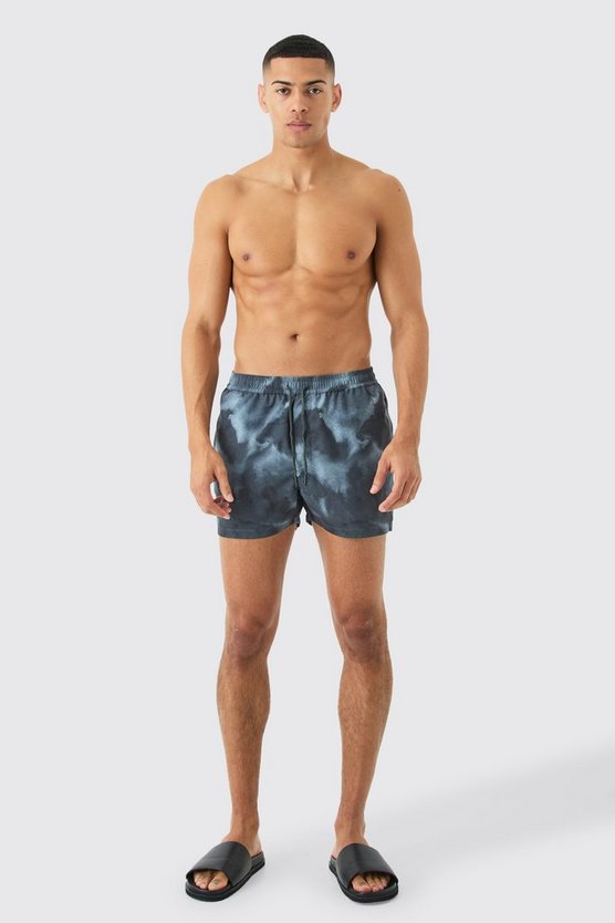 Kurze Badehose mit Acid-Waschung