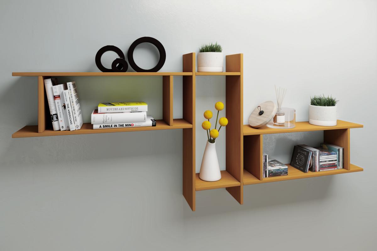 VCM my home 3er Wandregal-Set Sirola Maxi Buche