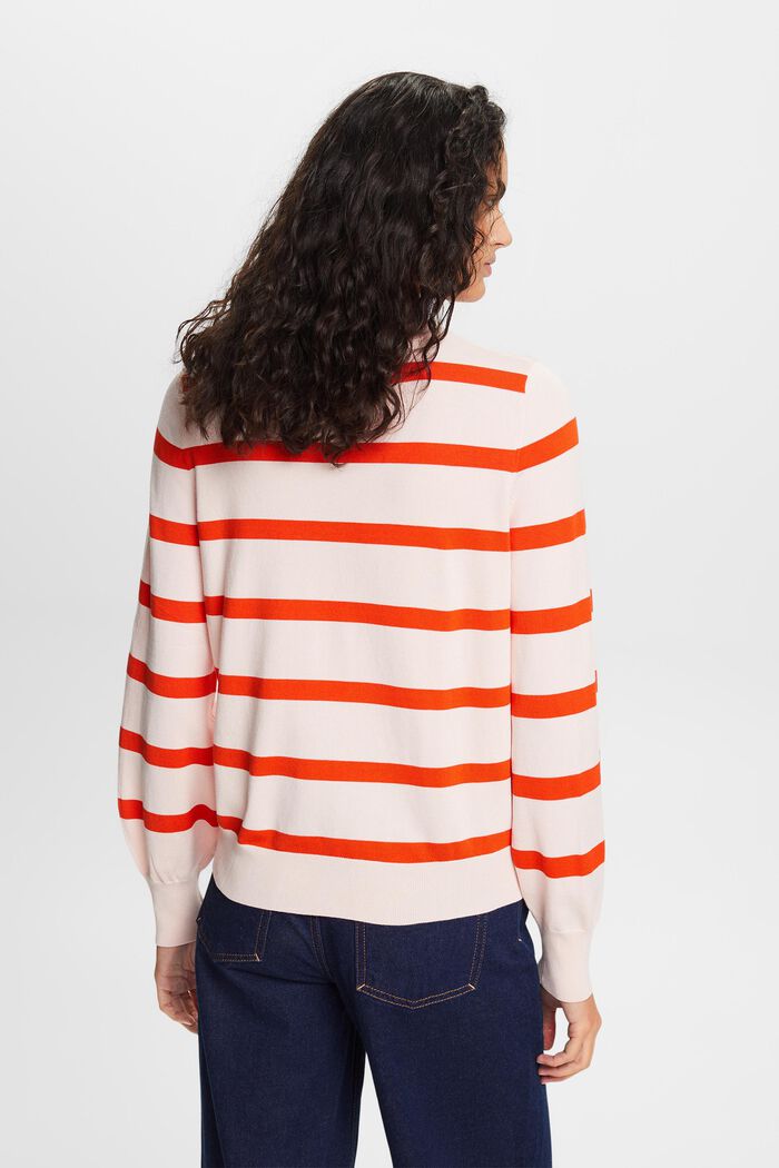 Gestreifter Rundhals-Pullover