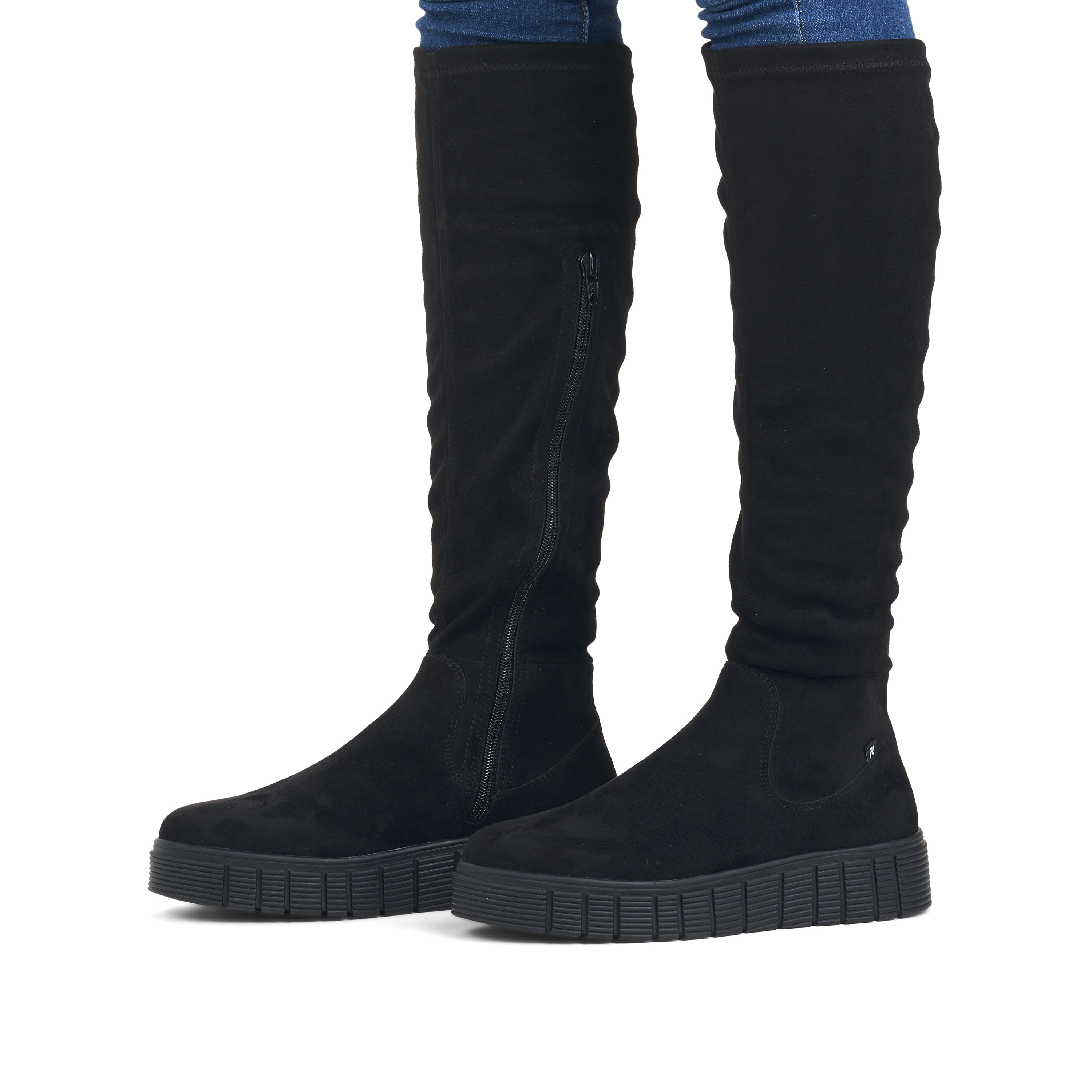 Rieker Damen Hochschaftstiefel deep black