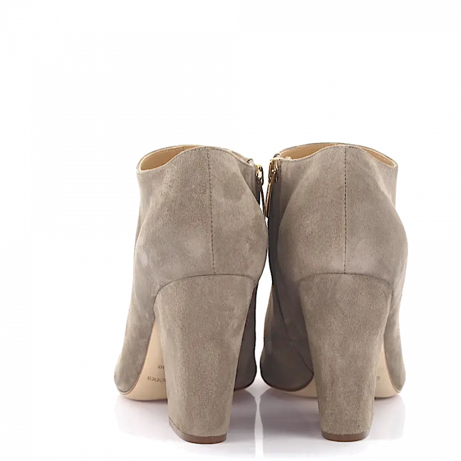 Sergio Rossi - Stiefeletten Grau Veloursleder Ziegenleder grau - grau