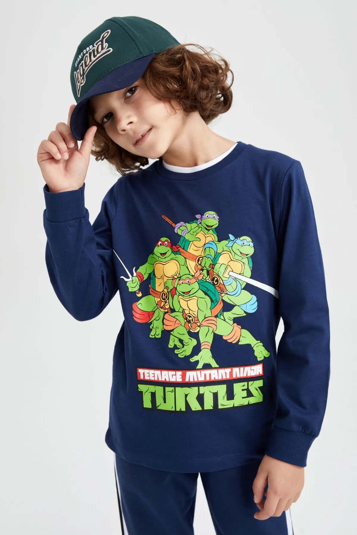 DeFacto  Langarm-T-Shirt mit Rundhalsausschnitt der Ninja Turtles für Jungen