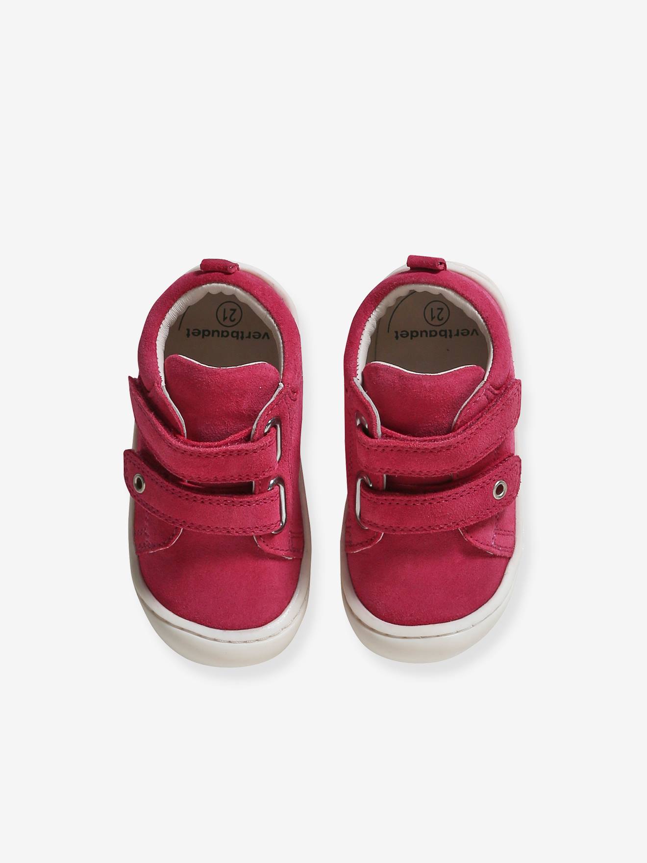 Vertbaudet Baby Lauflern-Boots mit Klett - bordeaux