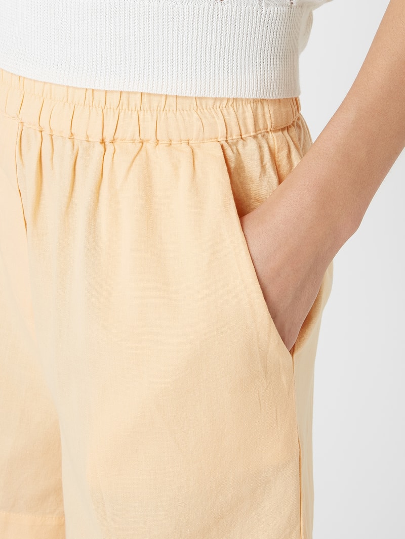 Shorts aus Baumwoll-Leinen-Mix Modell 'Chellie' in apricot