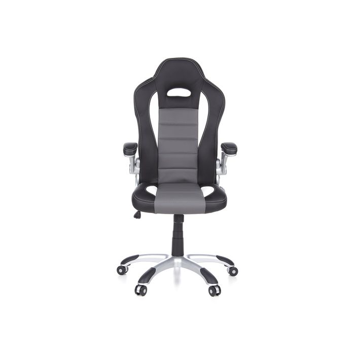 hjh OFFICE Chefsessel GAME SPORT Grau/Schwarz Bürostuhl, Armlehnen klappbar