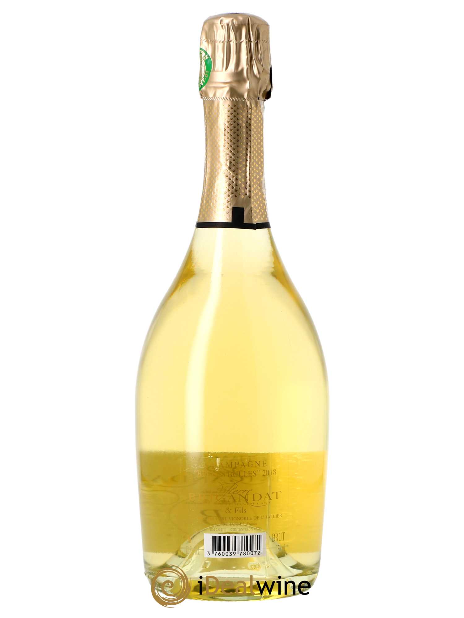 Belles Bulles Blanc de Blancs Brigandat  2018 - Lot de 1 Bouteille