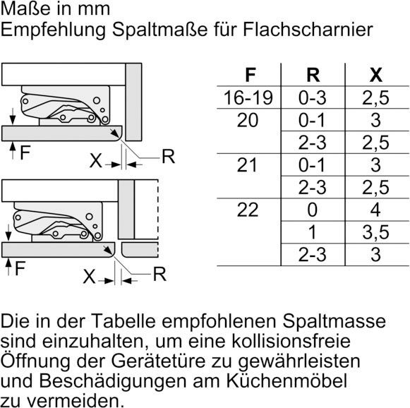 BOSCH Einbaukühlschrank 6 KUR15AFF0, 82 cm hoch, 59,8 cm breit