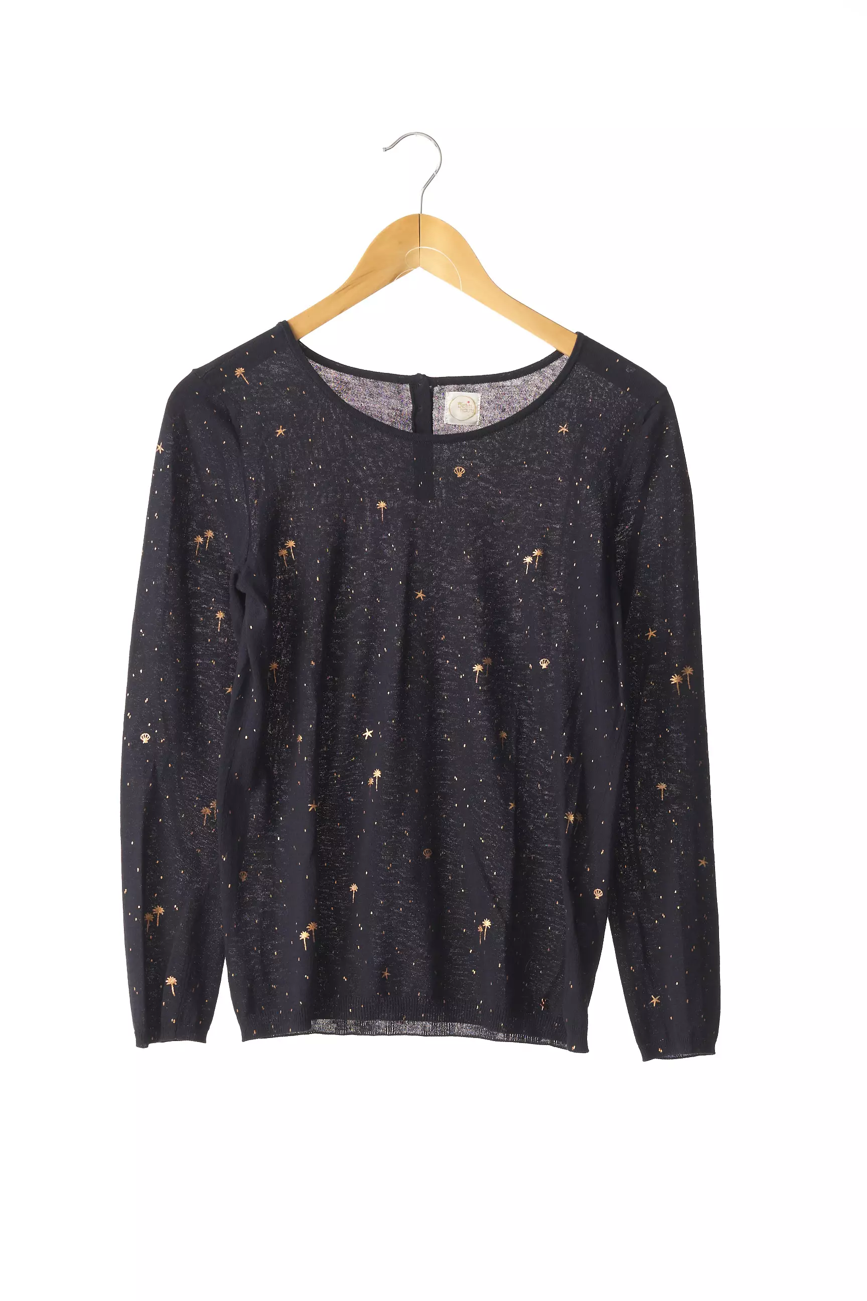 Des Petits Hauts Pulls Femme couleur bleu