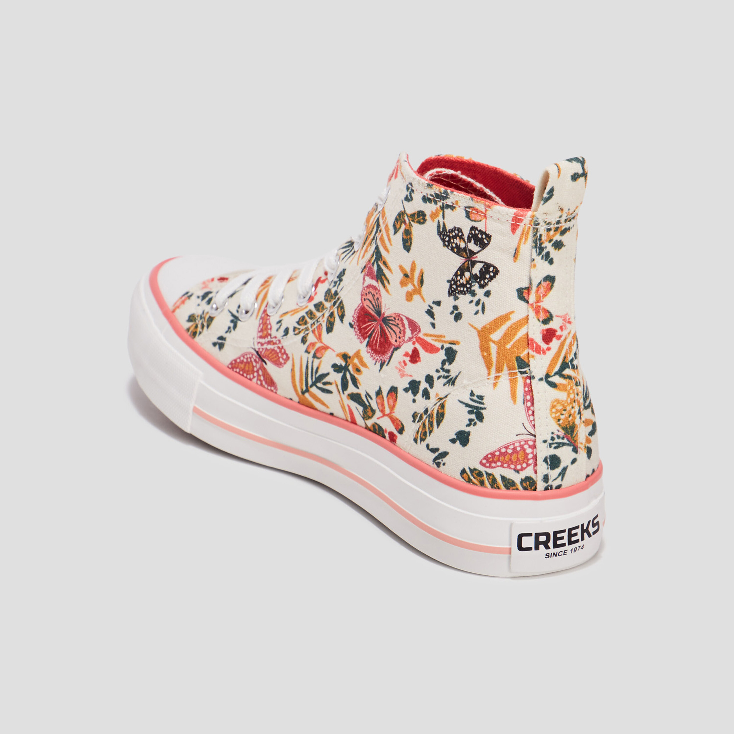 Baskets montantes en toile Creeks multicolore femme | La Halle