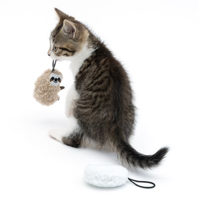 TIAKI Katzenspielzeug-Set Faultiere mit Katzenminze
