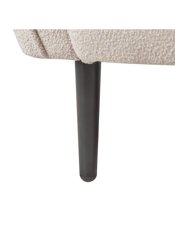 Beliani Chaiselongue CHEVANNES in Beige/Schwarz - (W) 138 x (H) 74 x (L) 77 cm günstig kaufen onesize