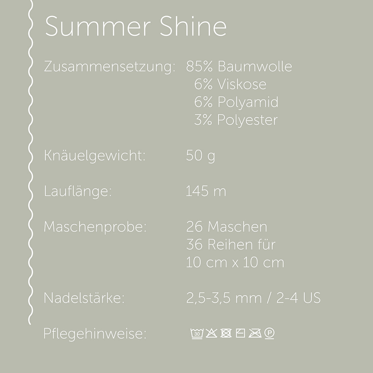 Handstrickgarne Summer Shine, 50g Heaven
