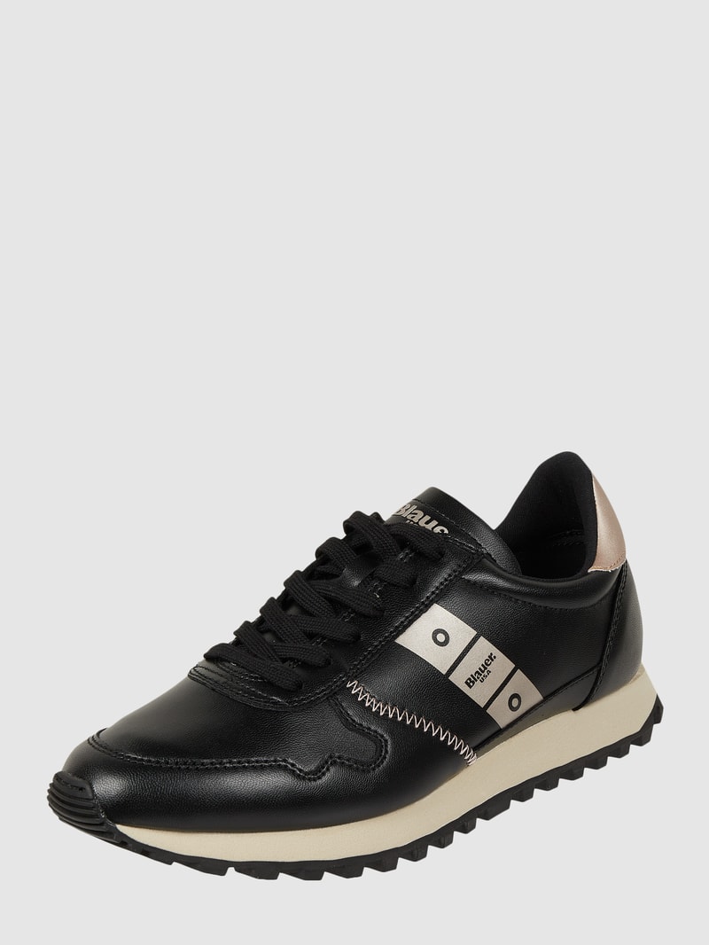 Sneaker in Leder-Optik Modell 'Merril' in schwarz