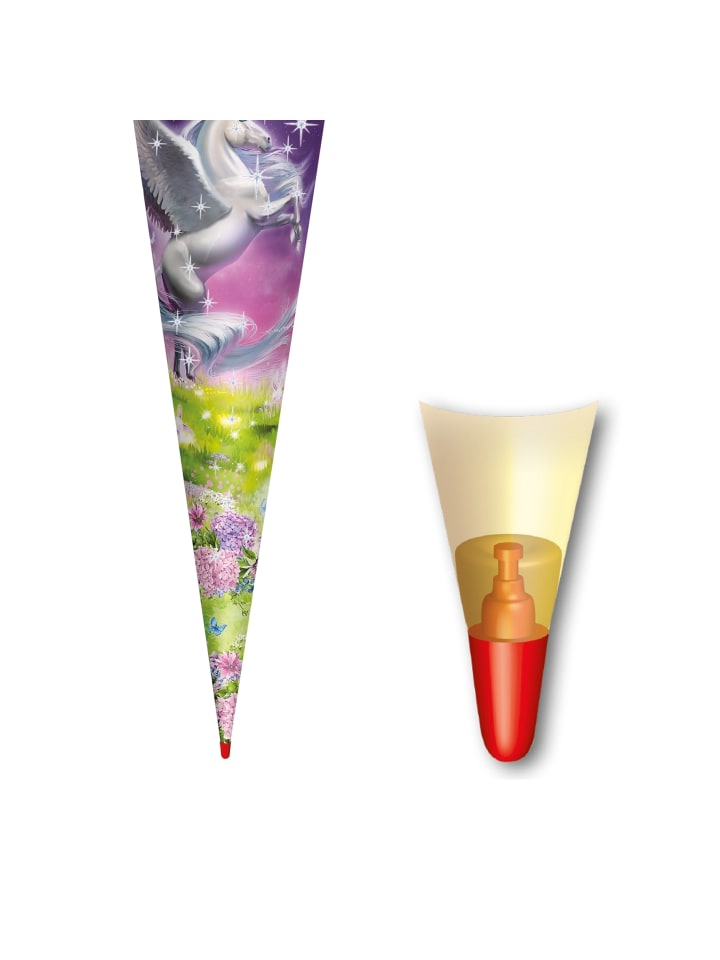 ROTH Schultüte groß Magic Pegasus 70 cm, Glitter in Lila günstig kaufen onesize