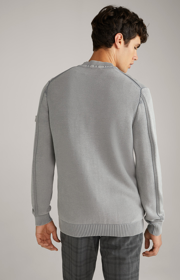 Baumwoll-Pullover Howard in Grau meliert