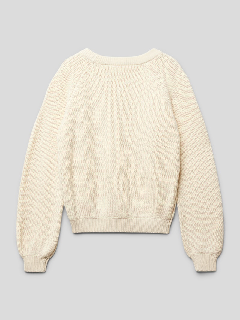 Strickpullover mit Cut Out in ecru
