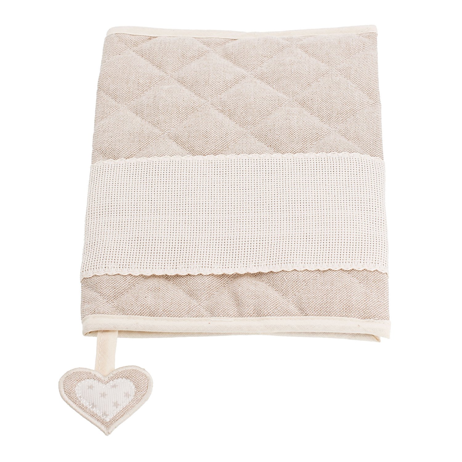 Bucheinband zum Besticken, beige