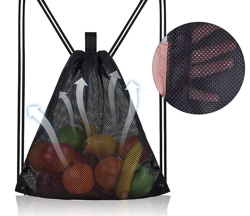 Ronner UG Spielzeugtruhe 40 x 45CM Kordelzug Turnbeutel Schwarz Netztasche Sporttasche (1 St)