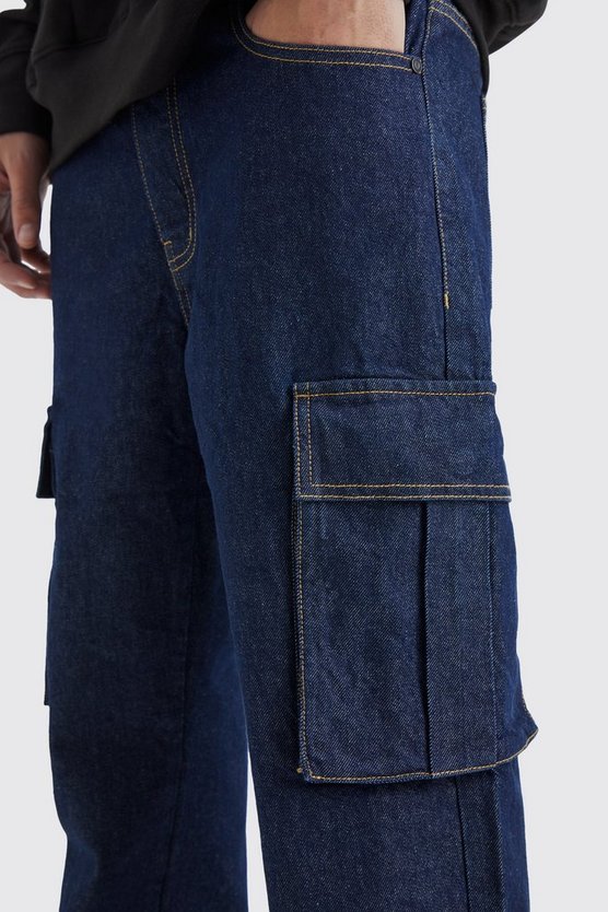 Lockere Cargo-Jeans