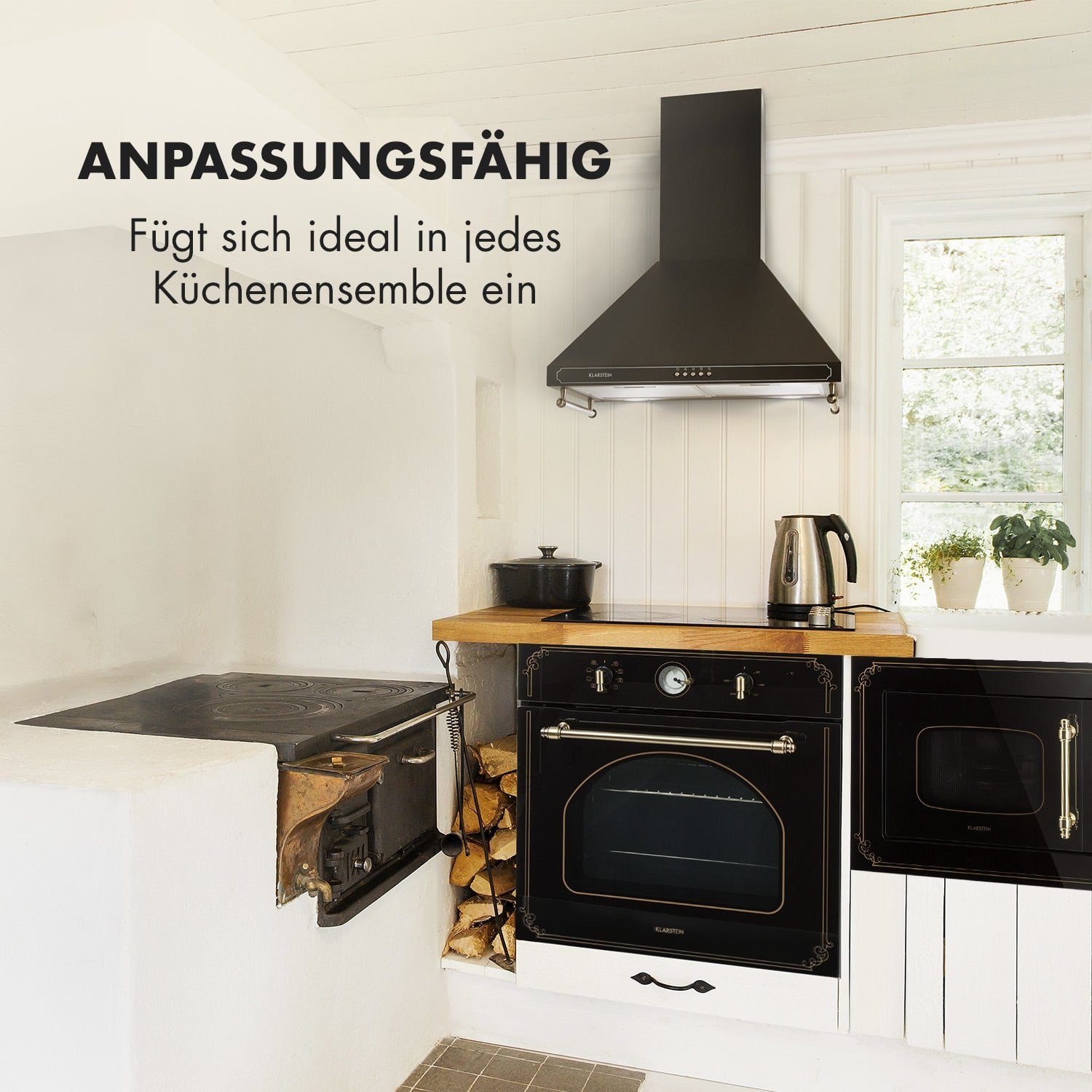 Klarstein Mikrowelle Victoria 20 Einbau-Mikrowelle, 20 l, 800 W, Grill: 1000 W, schwarz, Erwärmen, Grillen, Backen, 20 l