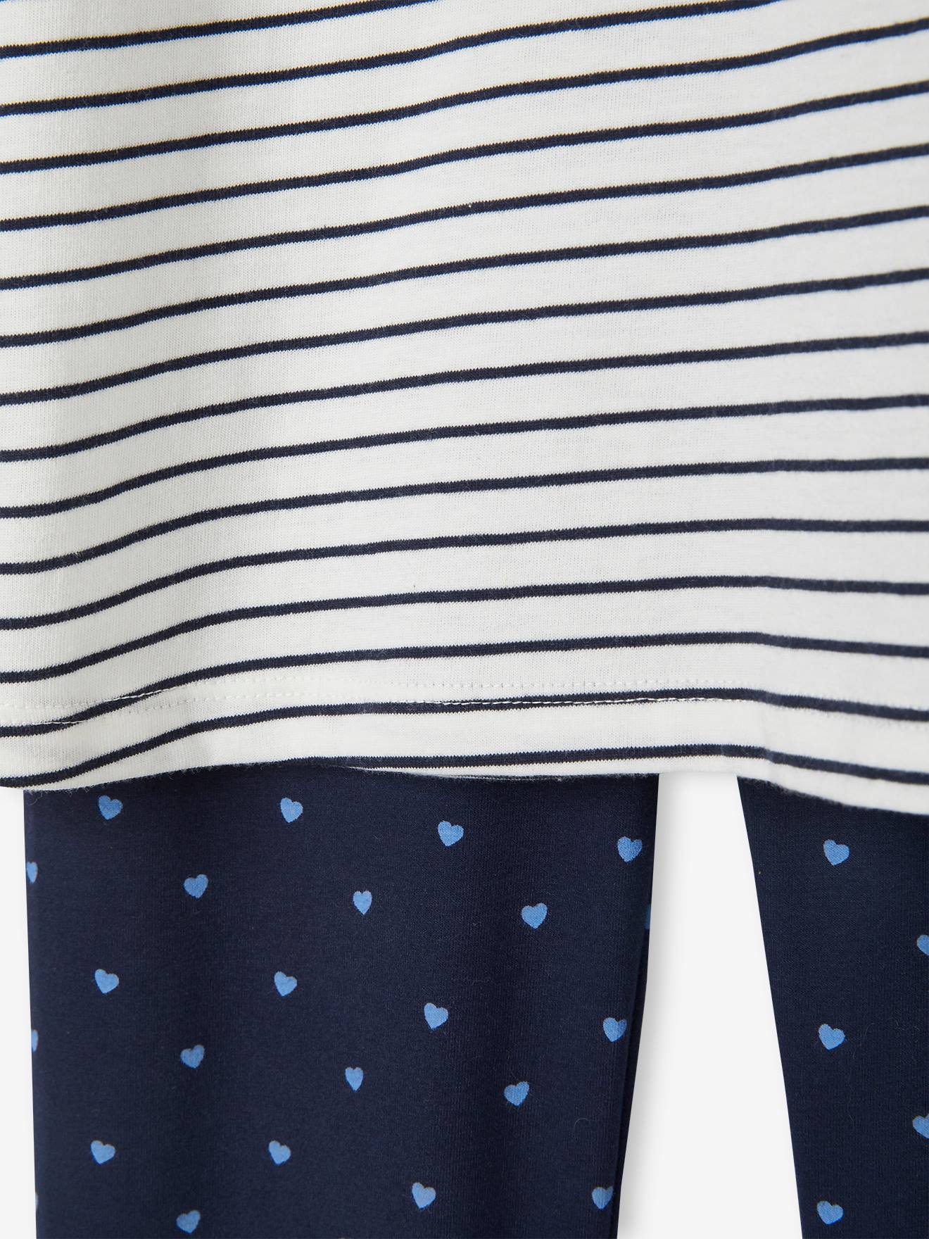 Vertbaudet Mädchen Nachthemd & Leggings - marine