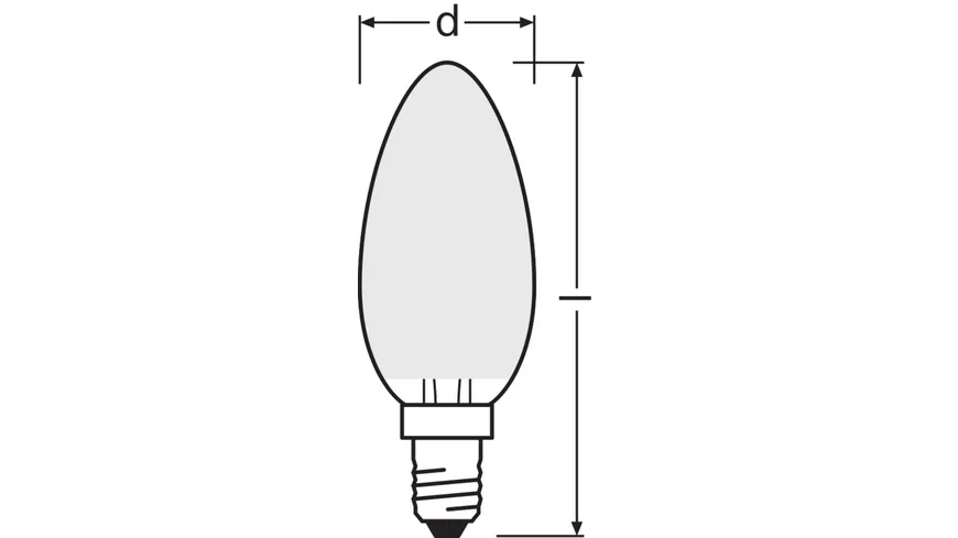 OSRAM Led Base Classic B 40  4 Watt/2700 K E14