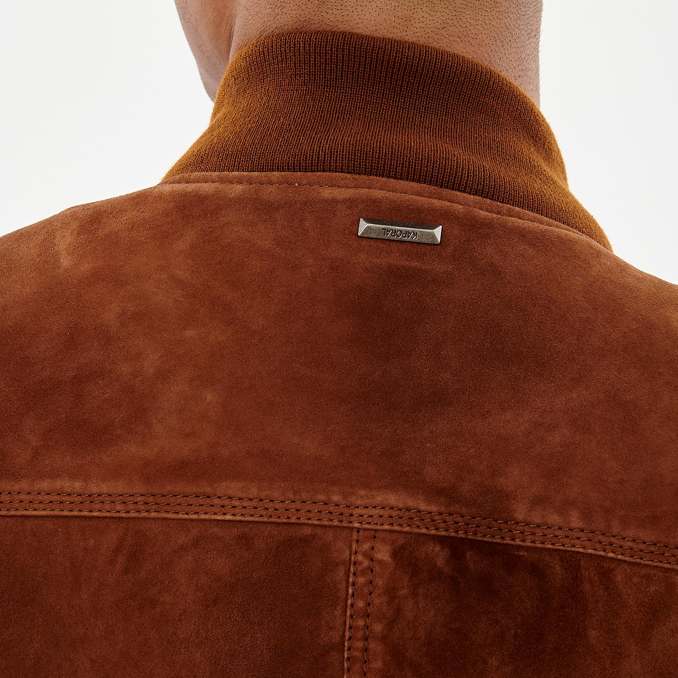 NAVAR  Blouson en cuir marron Homme