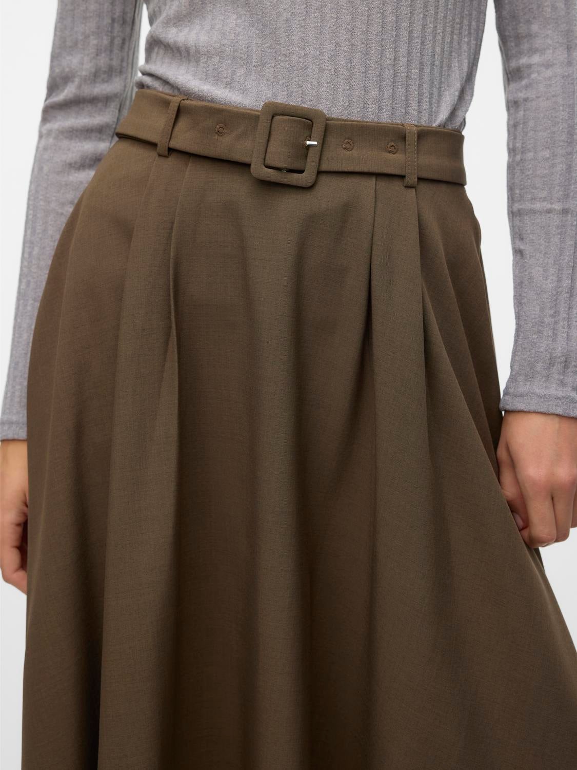 VMTARISA Hohe Taille Langer Rock