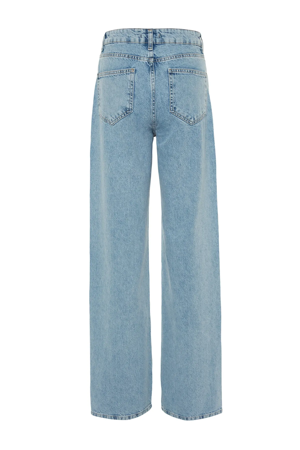 Trendyol Collection  Hellblaue Jeans mit hoher Taille und weitem Bein TWOSS23JE00068