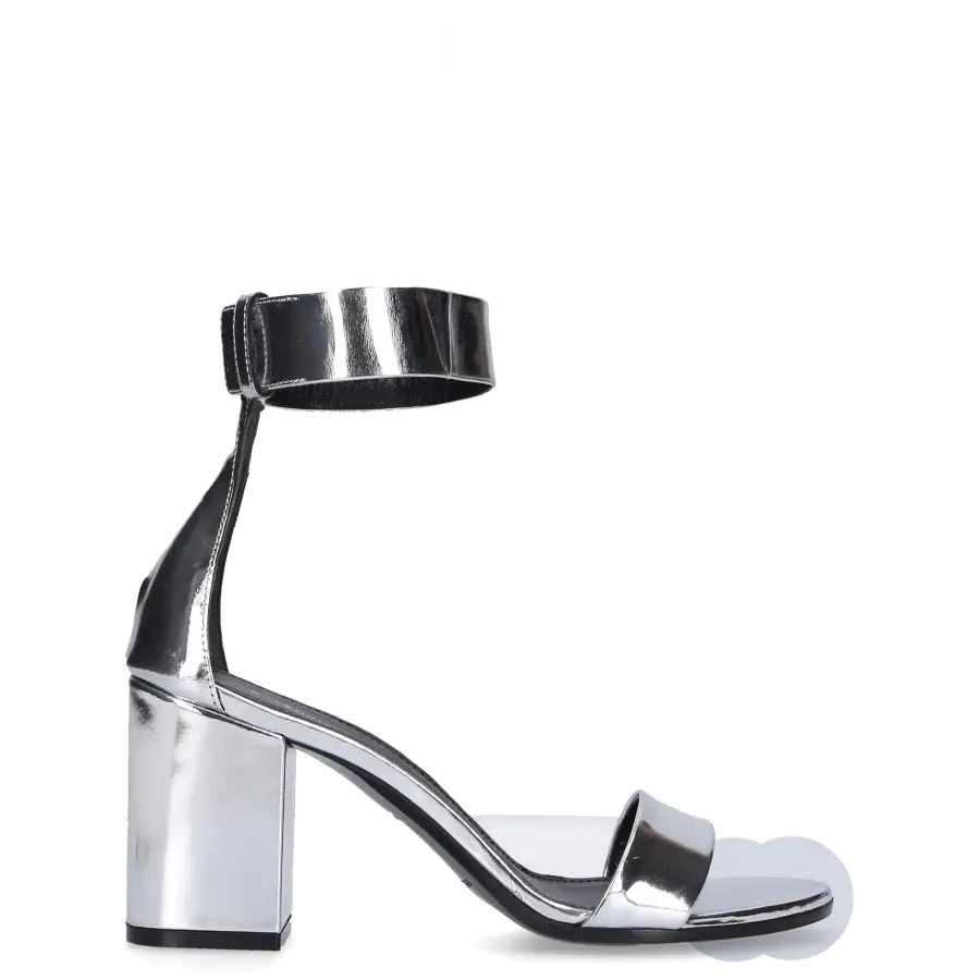Balenciaga - Riemchensandalen Kalbsleder Metallisch silber - silber