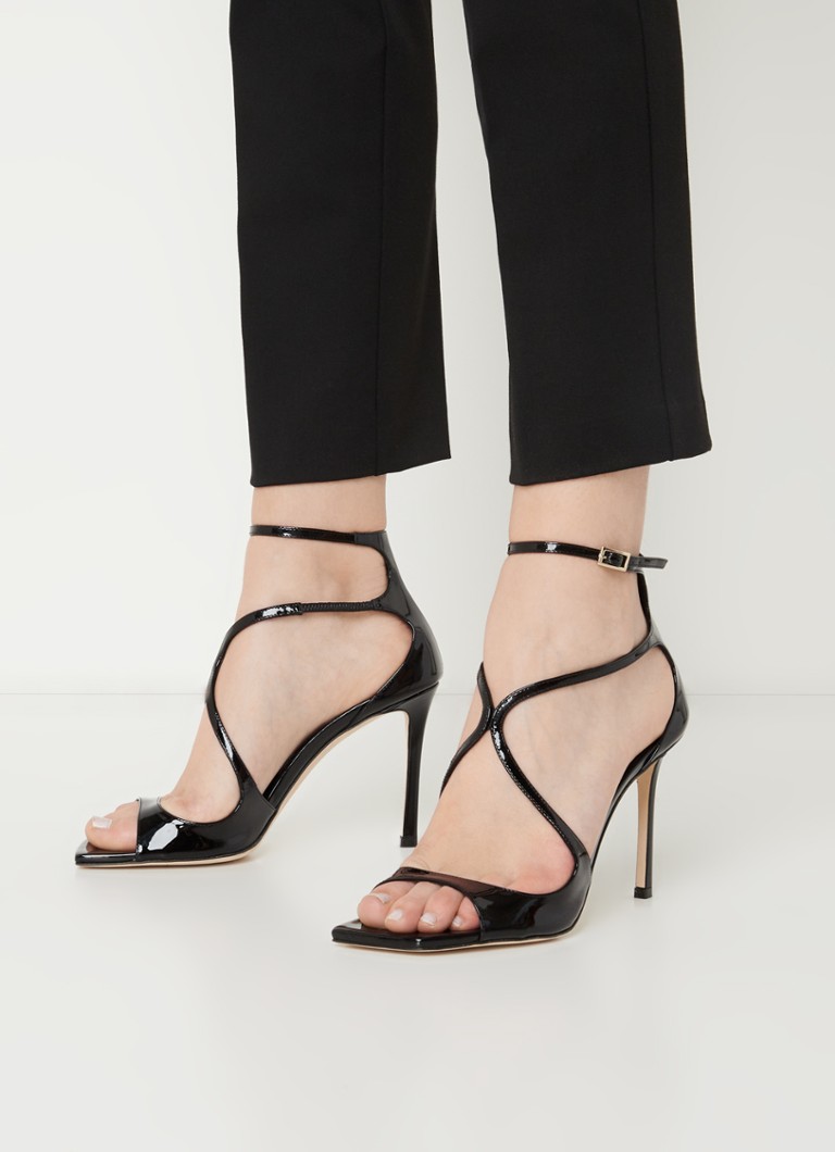 Sandale Jimmy Choo Azia 95 din piele lăcuită.